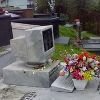 grave with a computer