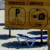 Photo of a sign on the beach